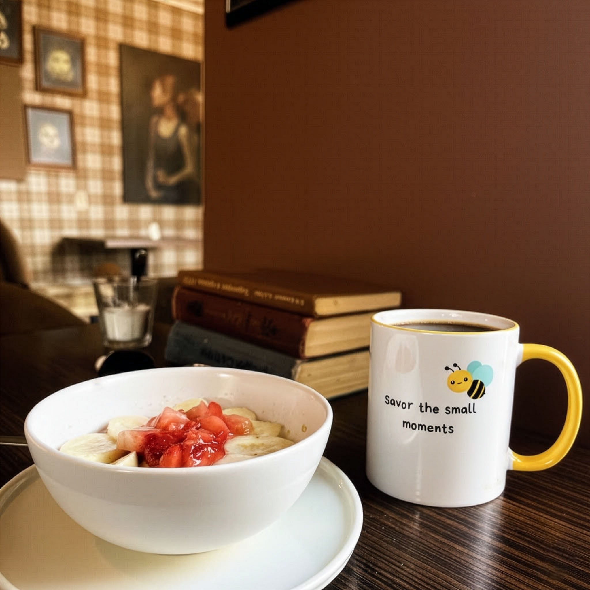 Flick & Puff mug on cozy desk setup